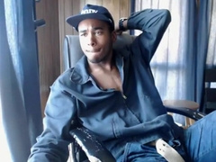 Crazy male in amazing black, amateur homo sex video