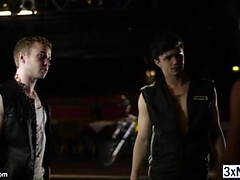 Horny British hunks Gabriel Cross and Jake Bass are both in hardcore gay fucking action