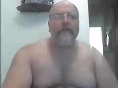 Hairy Naked Dad on Webcam