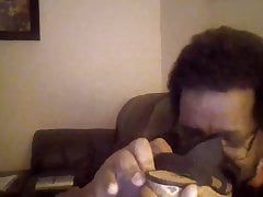 licking women shoe