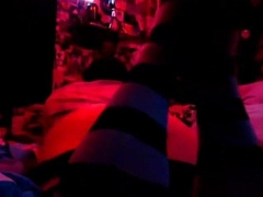 Booty Show Under Red Neon Lights