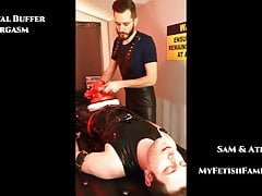 Orbital Buffer Orgasm for SaM, fully tied in rubber