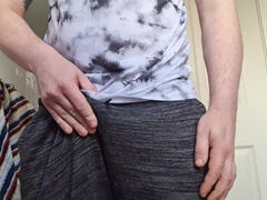 Prompt jerk in the douche - almost caught just as I jism!