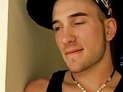 Young men smoke while jerking off and fuck balls deep