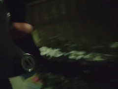 Sausage showing at Night with some lil' casual piss while walk at the end, ROD WALK