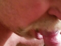 Daddy plays with cock