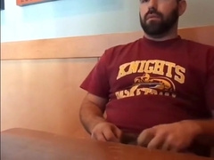Bearded Bro Public Jerk Off in A Coffee Shop 11