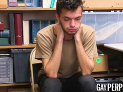 Young shoplifter sucks officers big cock before raw fucking
