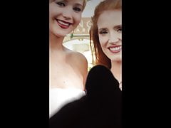 Jennifer Lawrence y Jessica Chastain tribute