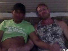 Straight 27 yo first time playing with a guy while watching porn after drinking