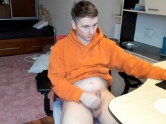 Stud Jerks Uncut Cock