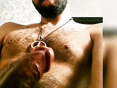 Man hairy masturbate