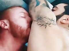 Hungry armpit licking