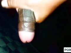 Asian Big Black Dick Fast Handjob and Sweet Creamy Jizz Cumming, Stunning Pleasure