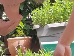 Chiara enjoys outdoor peeing and cumming with her petite gem