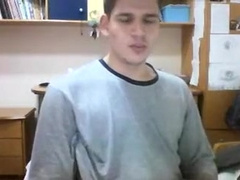 Greek Str8 Boy Is Jerking His Fat Big Cock,Hot Big Ass OnCam