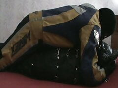The biker ride on sleepsacked slave - II