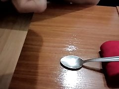 Overflowing a tablespoon with cum
