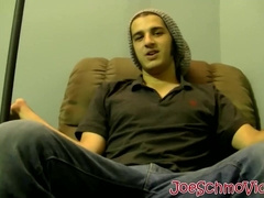 The dude is about to earn some money by jacking it off