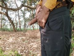 Indian Big Cock Masturbation in forest Outdoor
