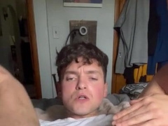 White Youngster Opens Up Widely Opened Bung With Ginormous Black Faux-Cock