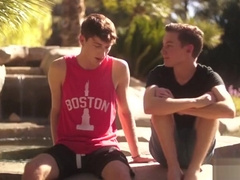 Hot twinks bareback and cum in ass