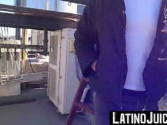 LatinoJuice.com - Latino babe Dimitri Star gobbles Leo Blue massive cock