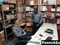Horny black cop sucks his twink partners white uncut dick 2
