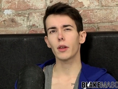 Alexis Tivoli grips his good-sized cock and wanks it off solo