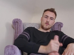 Long slow masturbate with jism shot