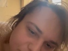 Trans woman gargling ex-boyfriends diminutive beef whistle