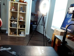 Dangled Bodybuilder Idolizes His Muscles With 20 Straps of Jizm