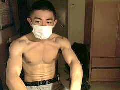 masked chinese Jock web cam