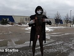 Quick Public Pee In Pink Chastity