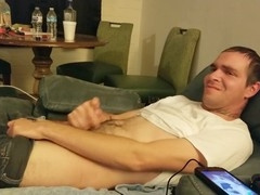 Newbie explores circumcised pleasure through solo play