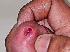 Close up cum shot of my black dick