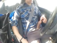 Cumshot in the car