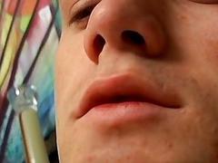 Bryce Corbin is a smoking boy with a pretty cock