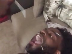 Black friends facial cum