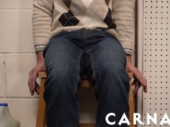 Petite cutie Austin Young from FunSizeBoys gets a wild ride from the well-endowed janitor in the supply closet