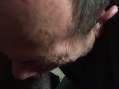 Grandfather deepthroats my manmeat again no jism