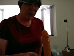 Practicing cock worshipping