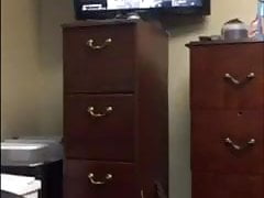 Man Shoots Cum On My Face in Managers Office at Work