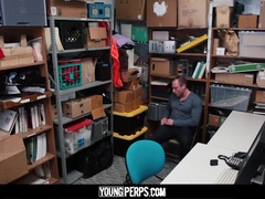 YoungPerps - Meaty mouthed muscle fellow gets drilled rock hard by black mall cop