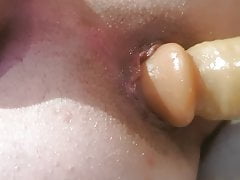 My tight ass close up with dildo