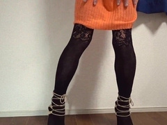 ass fucking have fun with high high-heeled slippers