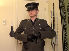 Domme Cropping a Fake penis