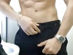 Fitness guy striptease