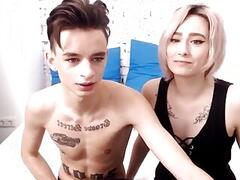 Teen amateur cute russian couple blowjob