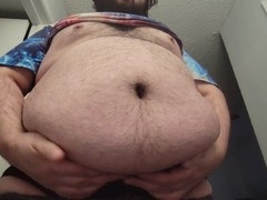 Lardfill, fat boy belly play, fat belly man dick